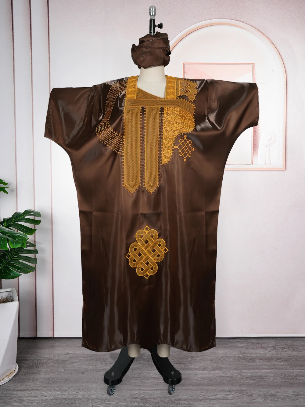 Abaya Africaine Dashiki Brodée Pour Femme – vue 5