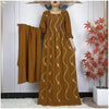 Abaya Africaine en Coton Brodée pour femme – coupe longue et finitions élégantes – Maison Layina