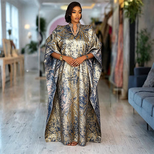 Abaya brocart boubou djellaba pour femme – vue principale – Maison Layina