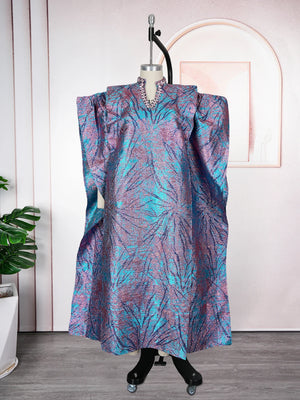 Abaya brocart boubou djellaba pour femme – détail de la coupe – Maison Layina