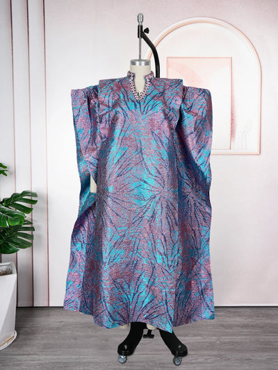 Abaya brocart boubou djellaba pour femme – détail de la coupe – Maison Layina