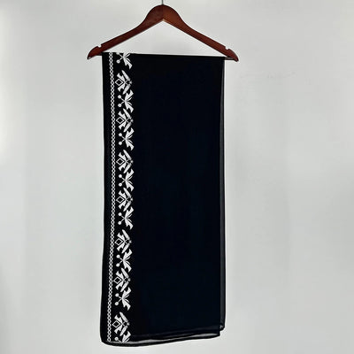 Abaya Brodée Noire ou Hijab Assorti – Hijab noir uniquement – Maison Layina