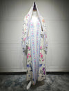 Abaya Cardigan Ouverte Fleurs Pour Femme – vue du modèle, image 7