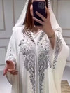 Abaya Dubai à Capuche 2 Pièces Strass pour femme – coupe longue et finitions élégantes – Maison Layina