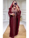 Abaya Dubai à Capuche 2 Pièces Strass pour femme – coupe longue et finitions élégantes – Maison Layina