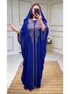 Abaya Dubai à Capuche 2 Pièces Strass en bleu pour femme – Maison Layina