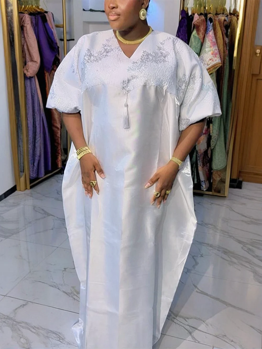 Abaya Dubaï Luxe Boubou Djellaba – vue principale