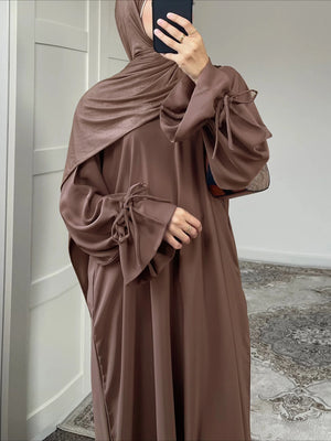 Abaya Dubaï Nœud Ajustable Pour Femme – vue principale