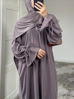 Abaya Dubaï Nœud Ajustable Pour Femme – vue 2