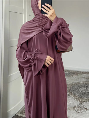 Abaya Dubaï Nœud Ajustable Pour Femme – vue produit 5 – Maison Layina