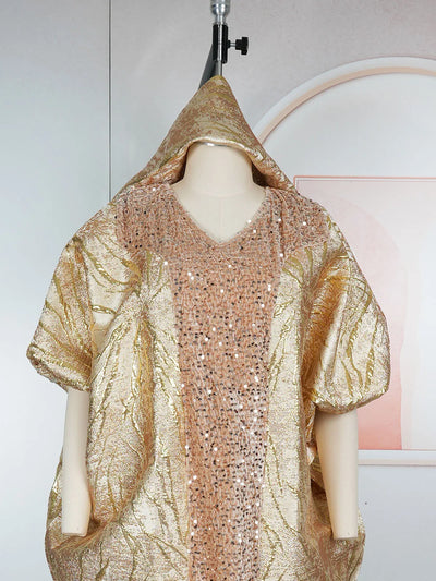 Abaya Dubaï à sequins de luxe pour femme – vue supplémentaire du modèle