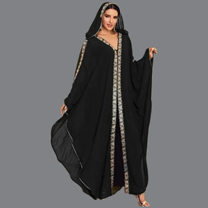 Abaya Farasha à Capuche Manches Papillon – vue principale