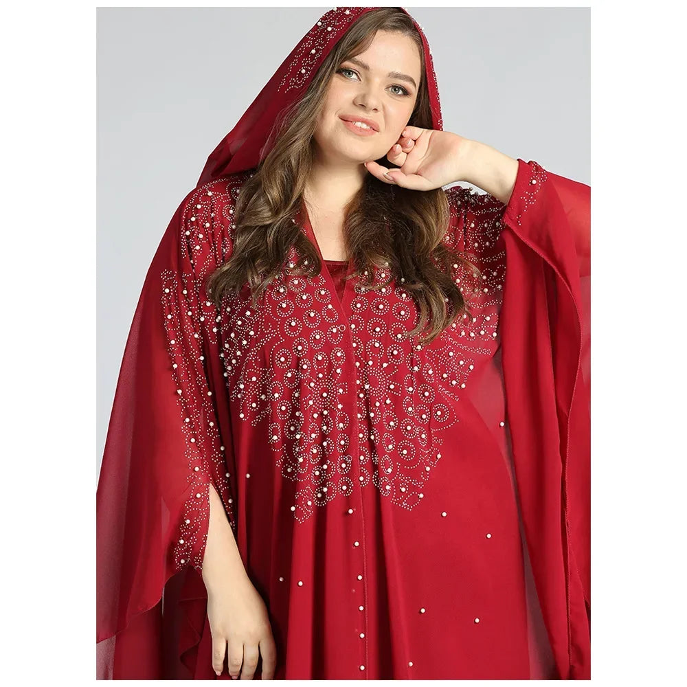 Abaya Farasha à Capuche Manches Papillon – vue produit 19