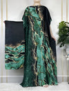 Abaya Imprimée Satin Douce Pour Femme – vue du modèle, image 10