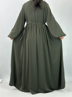Abaya Kaftan Luxe Femme Musulmane – présentation du modèle, vue 6