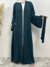 Abaya Kimono Ouverte Pour Femme – détail de la coupe