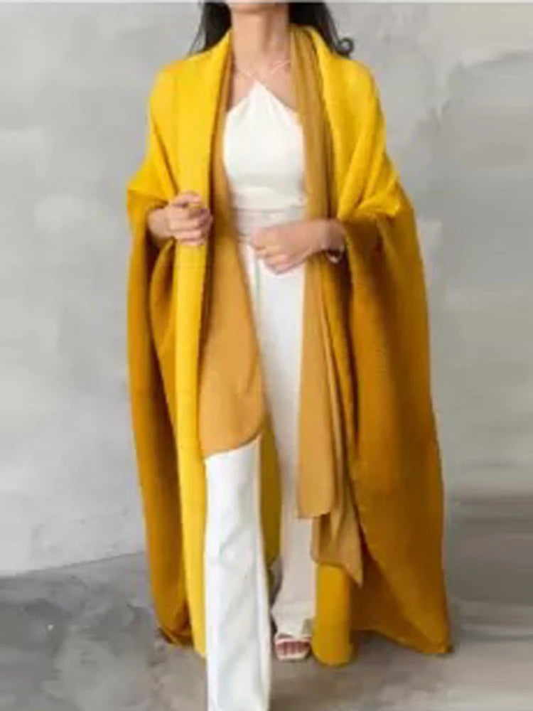 Abaya Kimono Plissée Dégradée Pour Femme – vue produit 6 – Maison Layina