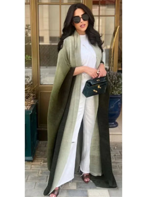 Abaya Kimono Plissée Dégradée Pour Femme – vue produit 7 – Maison Layina