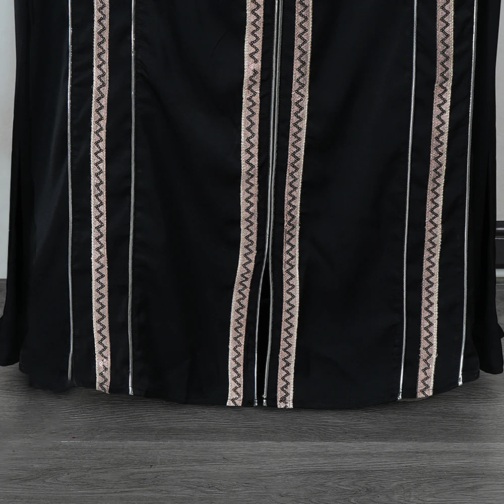 Abaya Kimono Ramadan Brodée Pour Femme – vue 6