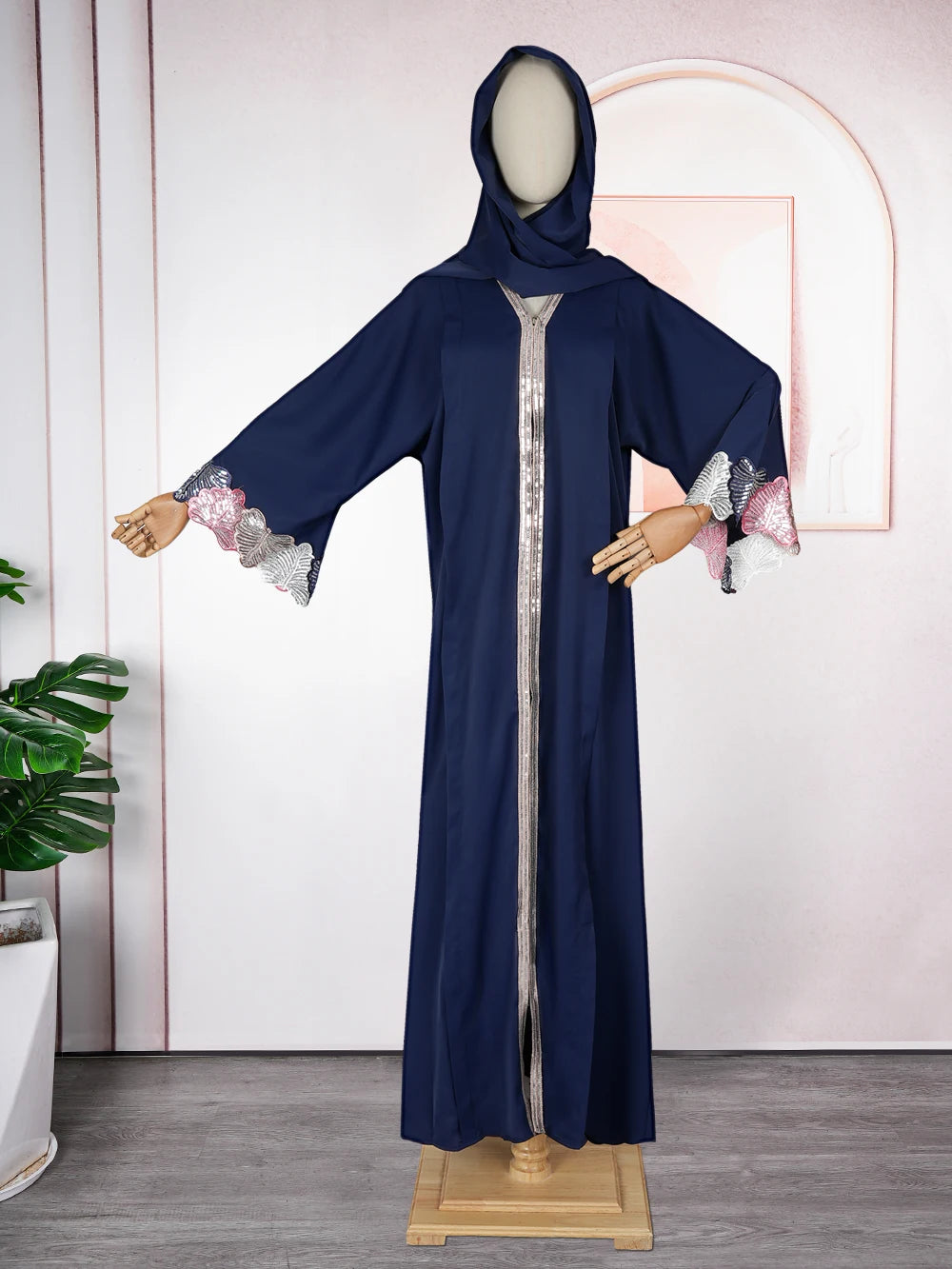 Abaya luxe boubou djellaba pour femme – détail de la coupe – Maison Layina