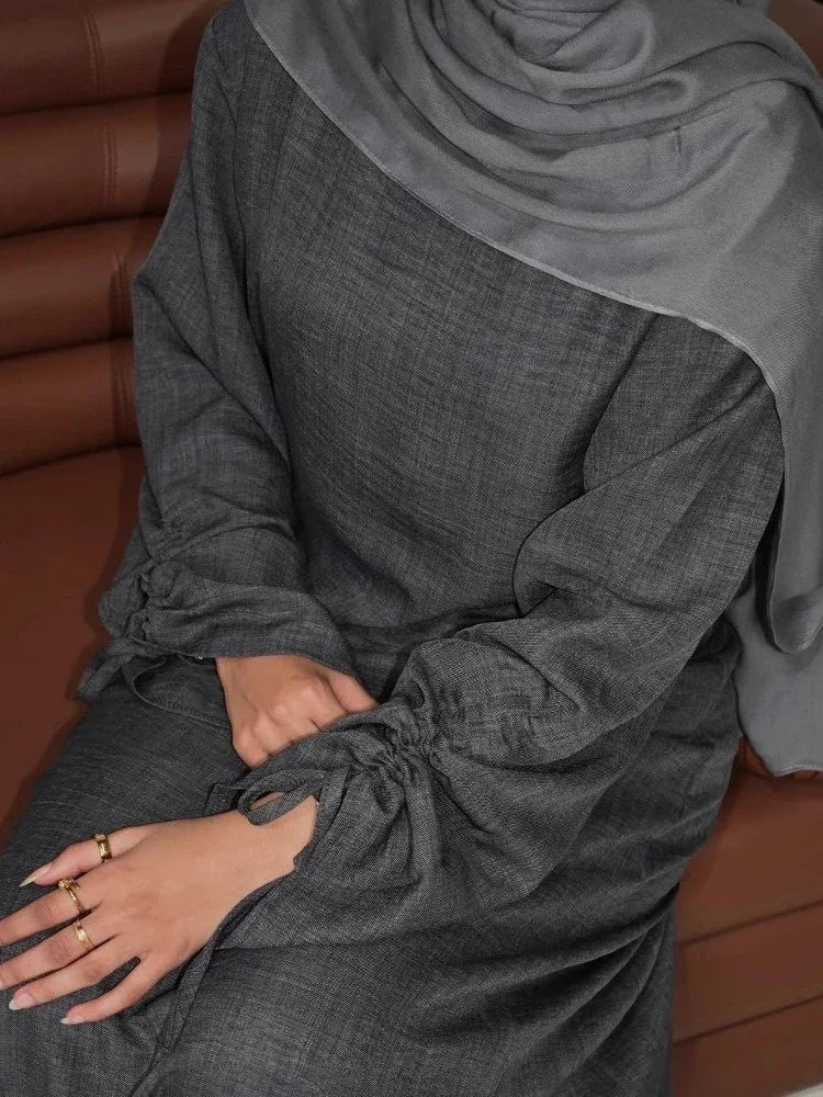 Abaya Marocaine Manches Nouées – vue produit 3
