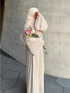 Abaya Plissée Manches Évasées Pour Femme – coupe longue et finitions élégantes – Maison Layina