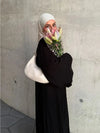 Abaya Plissée Manches Évasées Pour Femme – coupe longue et finitions élégantes – Maison Layina