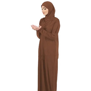 Abaya de Prière à Capuche Unie – vue produit 5