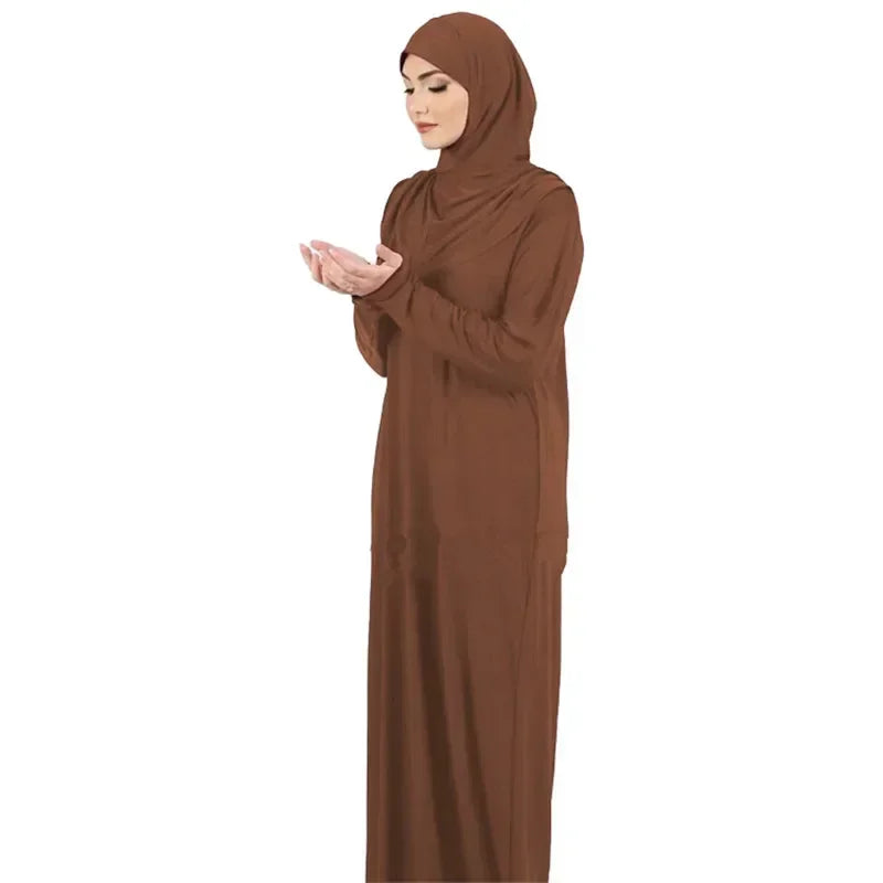 Abaya de Prière à Capuche Unie – vue produit 5