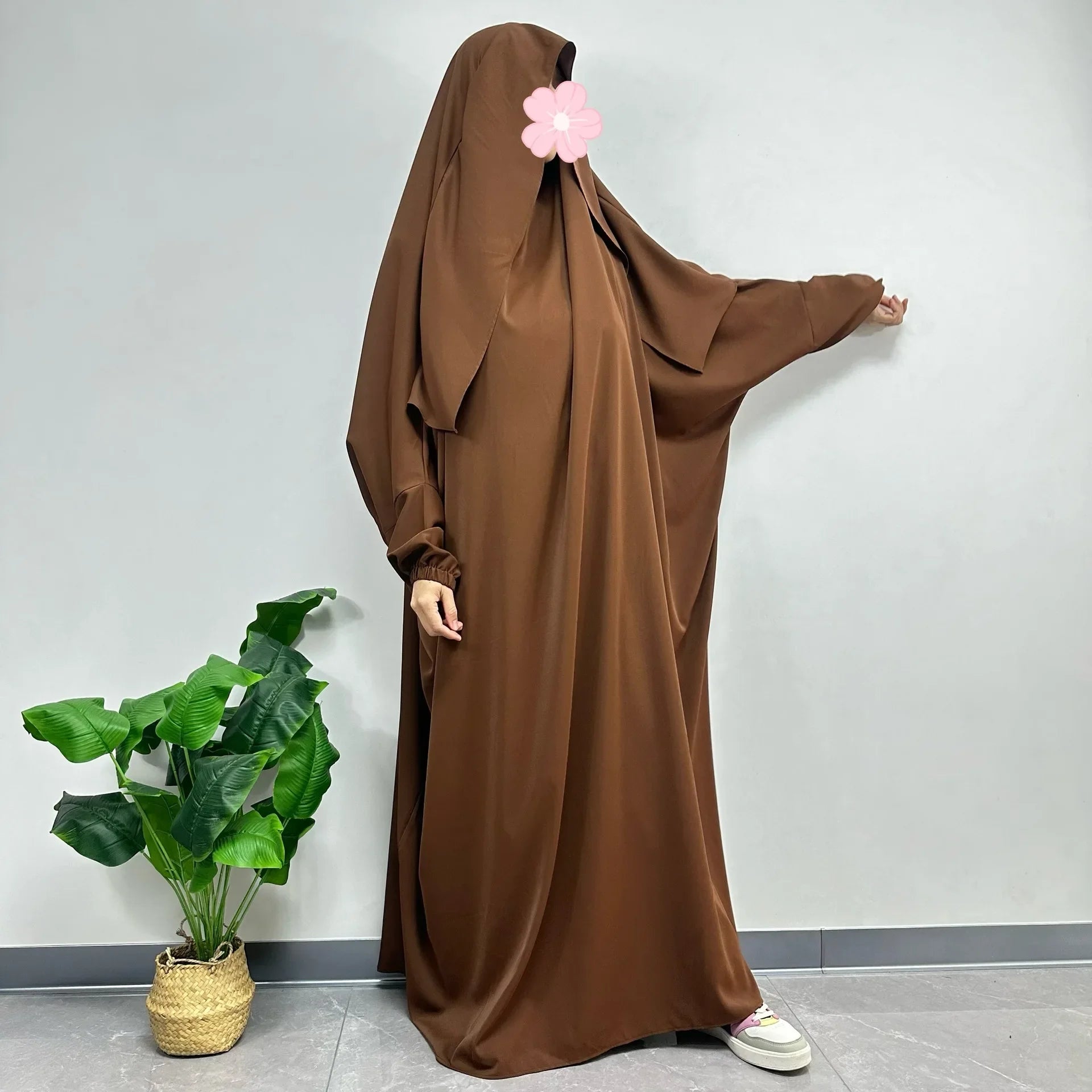 Abaya de Prière à Capuche Unie – vue produit 6