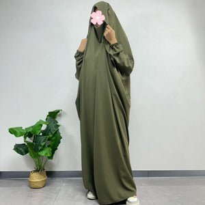 Abaya de Prière à Capuche Unie – vue produit 7