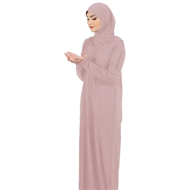 Abaya de Prière à Capuche Unie – vue produit 11