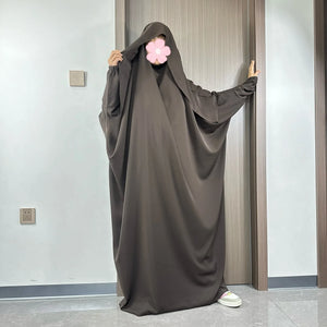 Abaya de Prière à Capuche Unie – vue produit 12