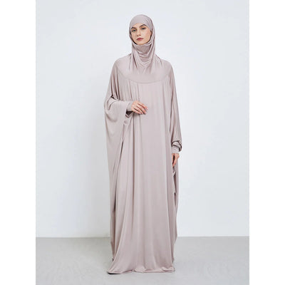 Abaya de Prière avec Hijab Pour Femme en gris – Maison Layina
