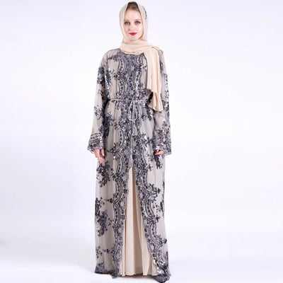 Abaya Ramadan Sequins Polyester – vue du modèle, image 4