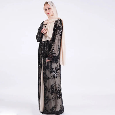 Abaya Ramadan Sequins Polyester – vue du modèle, image 6
