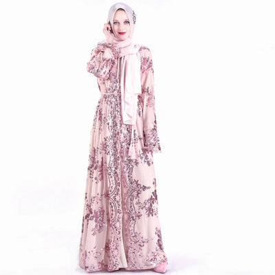 Abaya Ramadan Sequins Polyester – vue du modèle, image 8