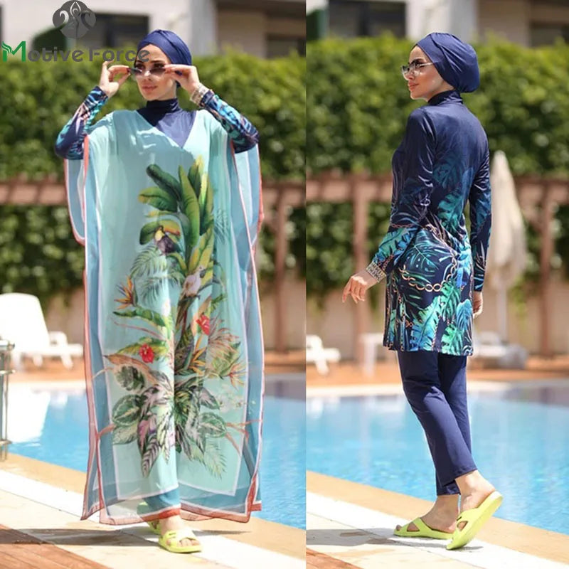 Burkini Femme Grande Taille 3 ou 4 Pièces – vue principale