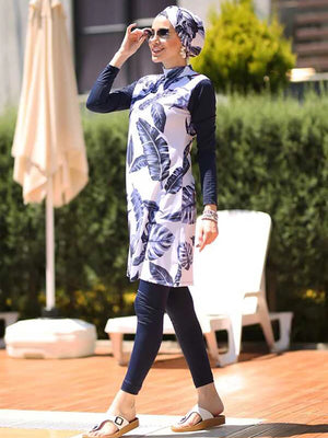 Burkini Fleuri 3 ou 4 Pièces UPF 50+ – vue produit 5