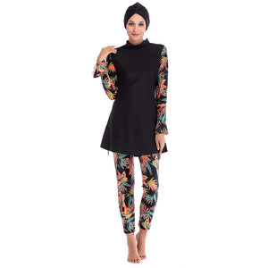 Burkini Grande Taille 3 Pièces – Imprimés Tropicaux – Tropical multicolore