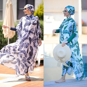 Burkini Imprimé 4 Pièces Grande Taille – vue principale