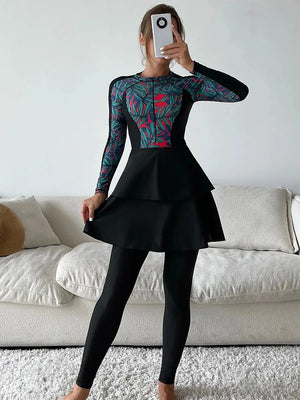 Burkini Léopard 3 Pièces Pour Femme – vue principale