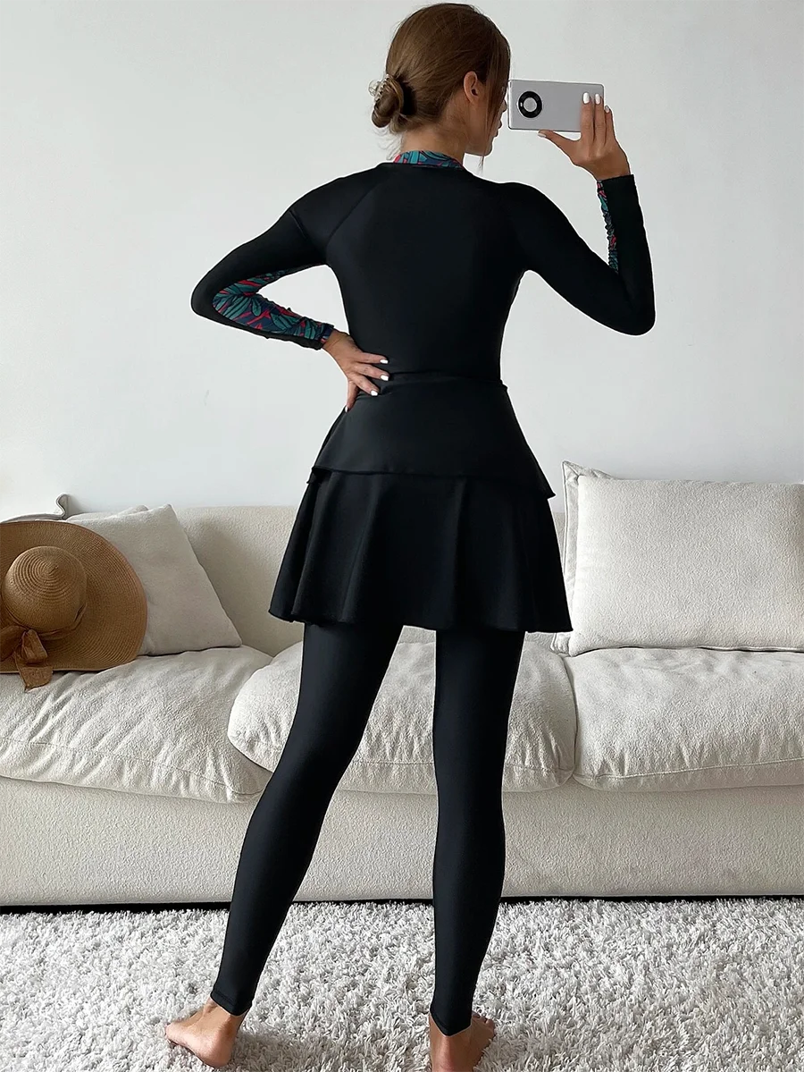 Burkini Léopard 3 Pièces Pour Femme – vue produit 2