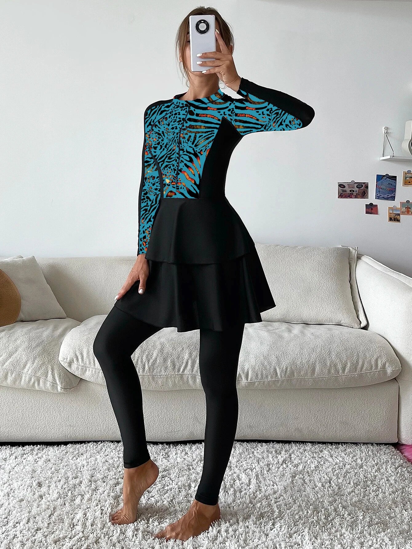 Burkini Léopard 3 Pièces Pour Femme – vue produit 11