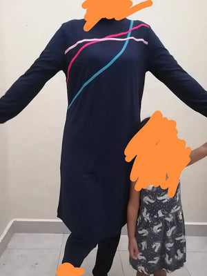 Burkini sport grande taille 3 pièces – vue de détail 5