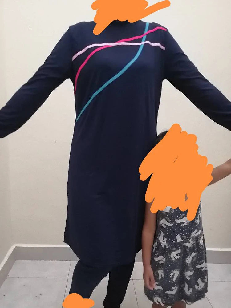 Burkini sport grande taille 3 pièces – vue de détail 5