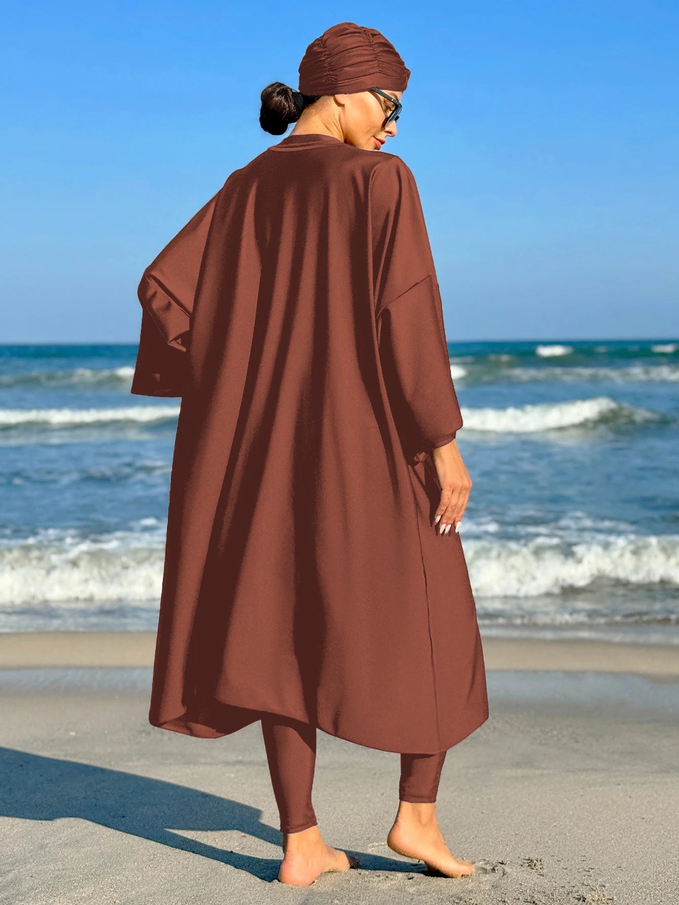 Burkini Uni Couvrant 3 Pièces – vue produit 3