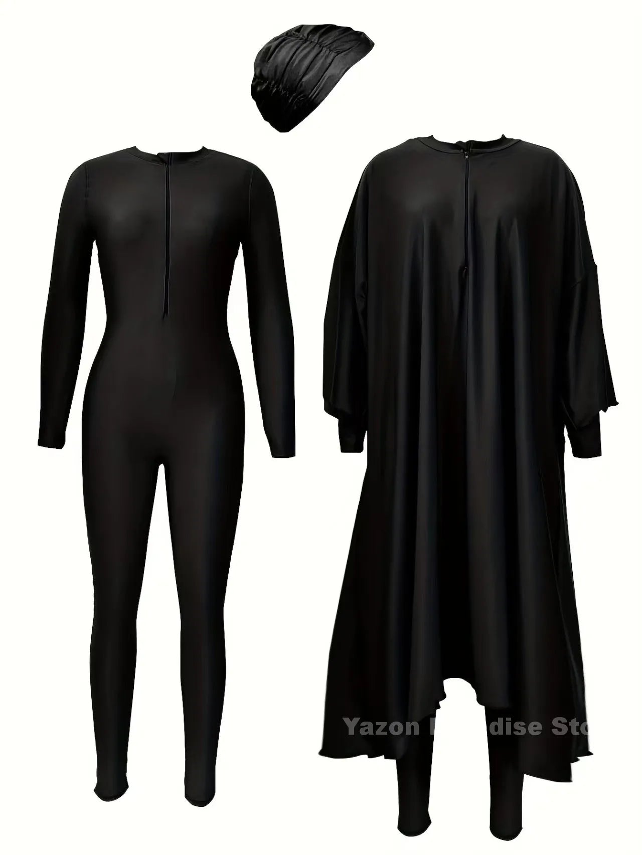 Burkini Uni Couvrant 3 Pièces – vue produit 5