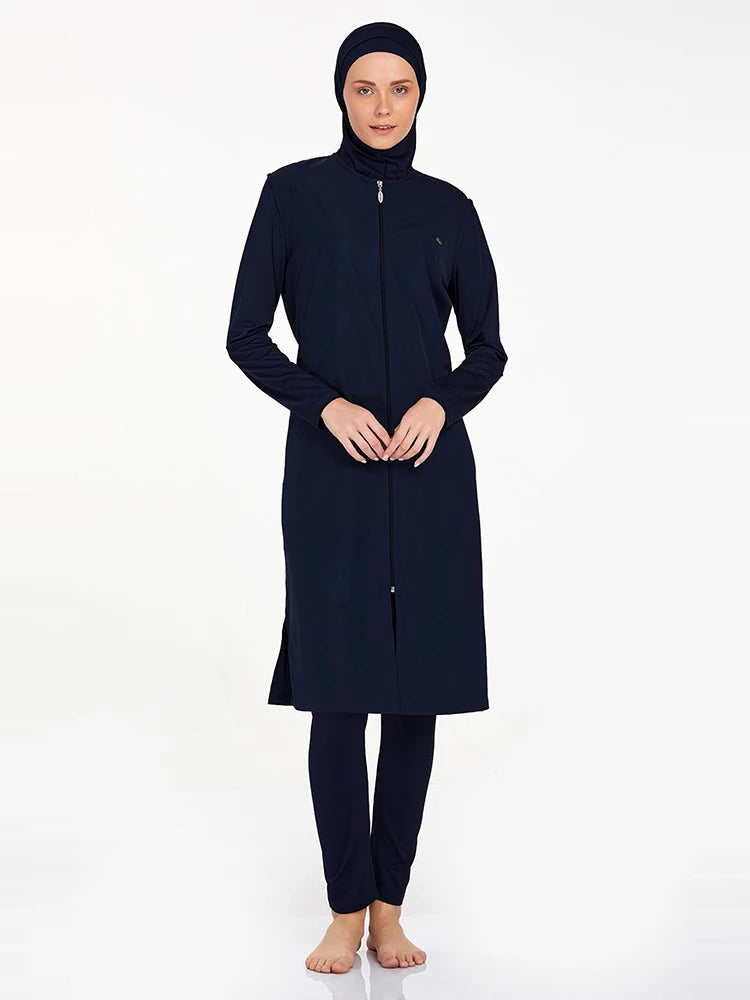 Burkini zippé 3 pièces UPF 50+ – vue de détail 3