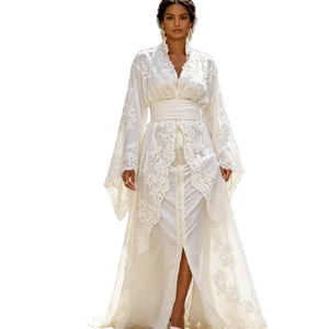 Caftan Mariage Takchita Dentelle Évasée – vue 2